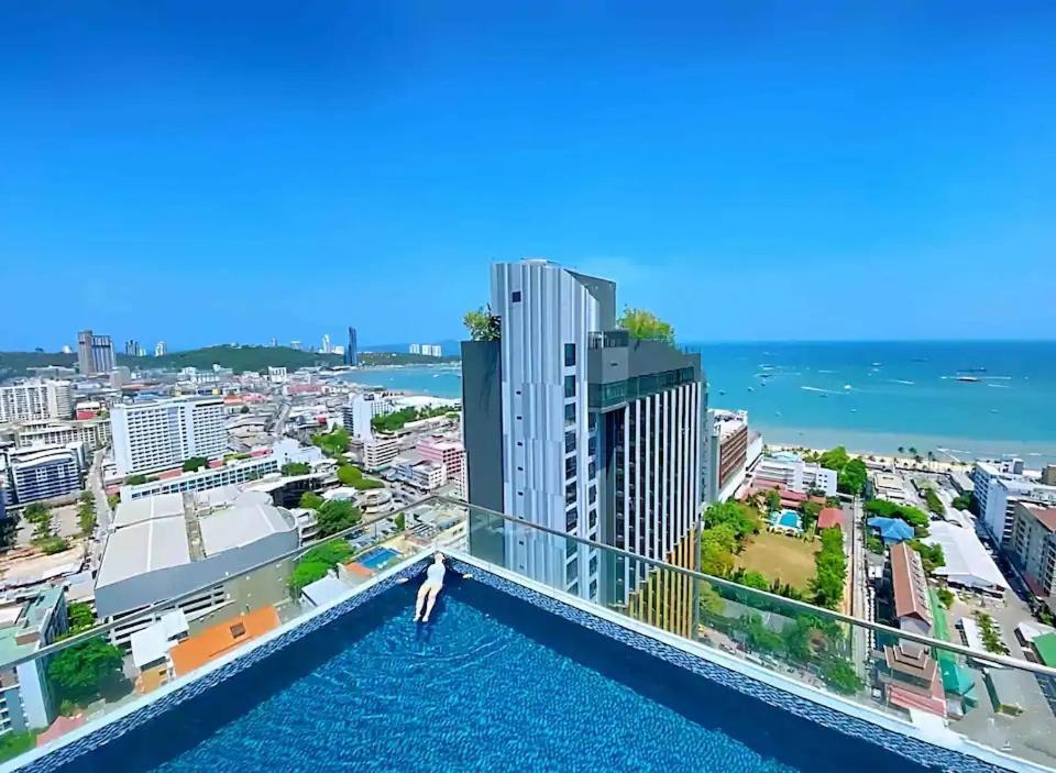 Ferienwohnung Great Location With Infinity Pool - Central Pattaya Exterior foto