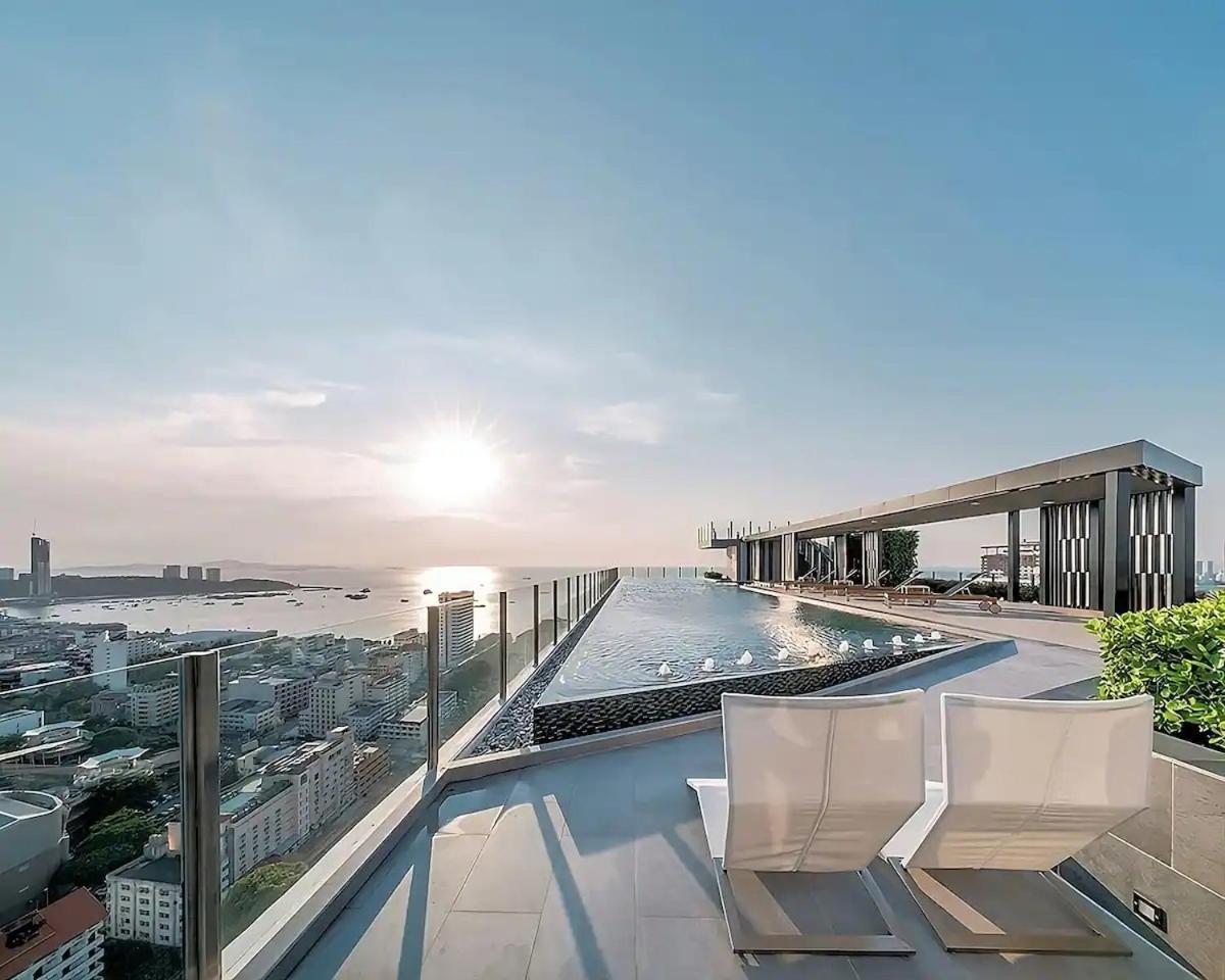 Ferienwohnung Great Location With Infinity Pool - Central Pattaya Exterior foto