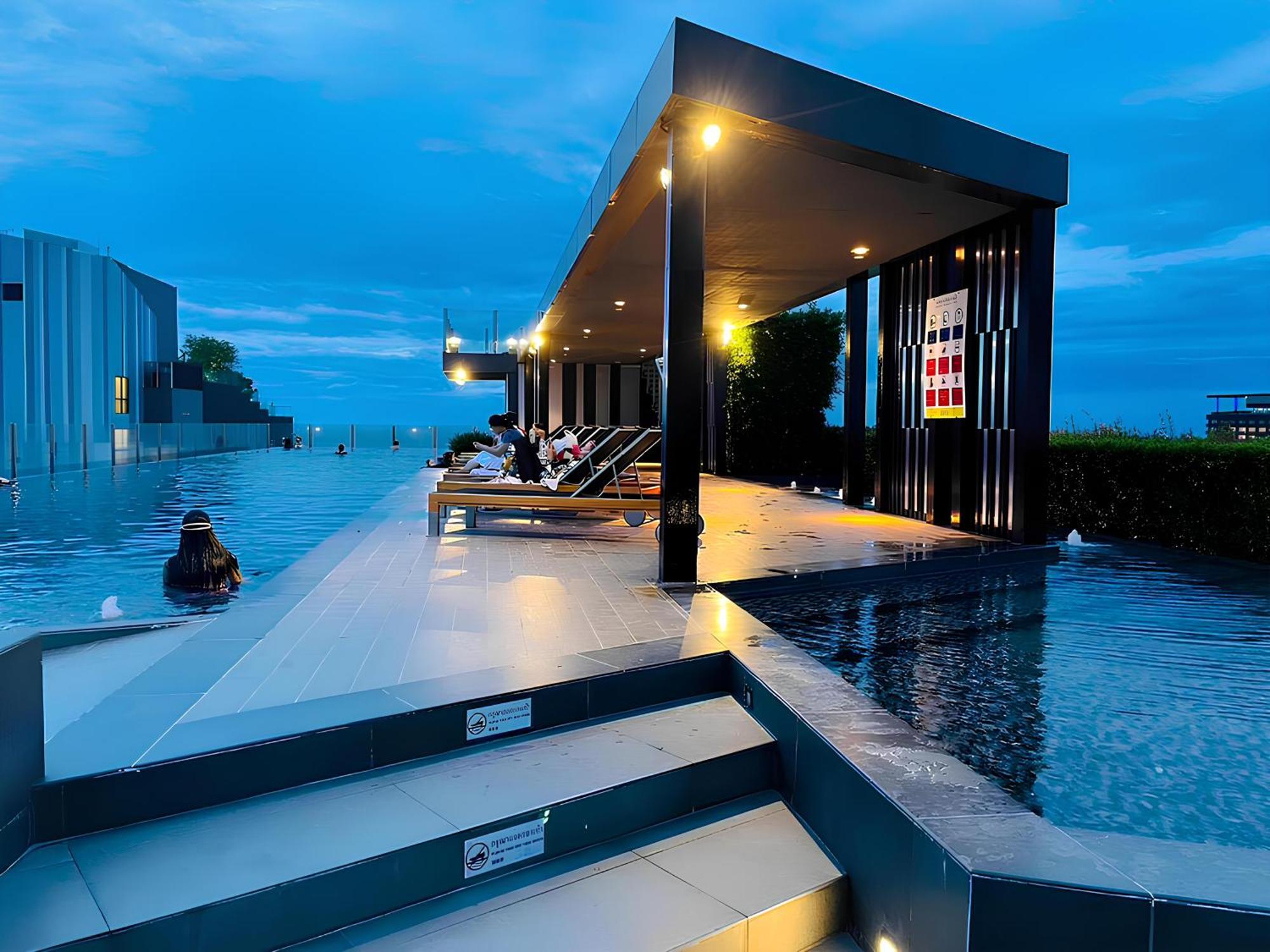 Ferienwohnung Great Location With Infinity Pool - Central Pattaya Exterior foto
