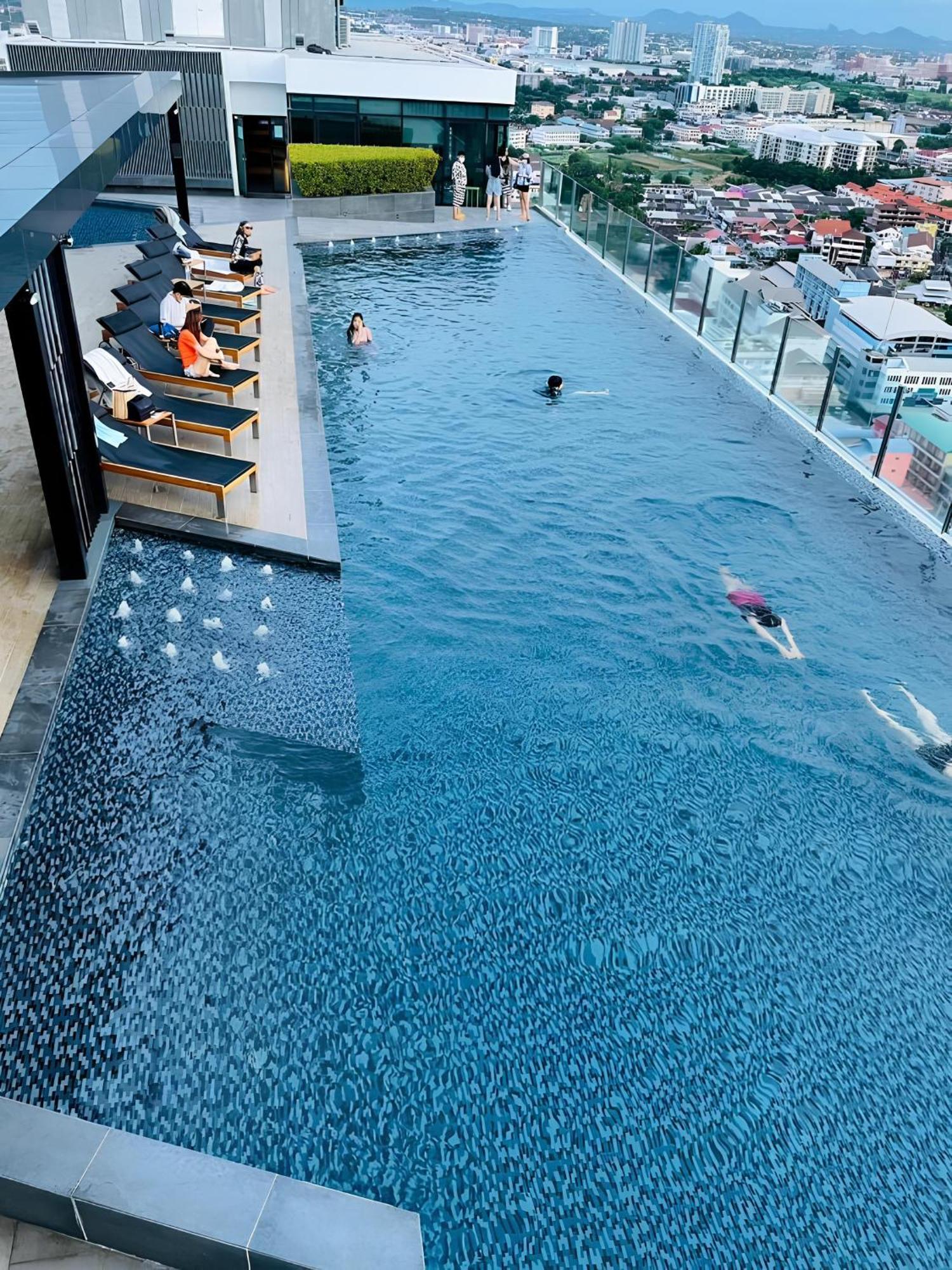 Ferienwohnung Great Location With Infinity Pool - Central Pattaya Exterior foto